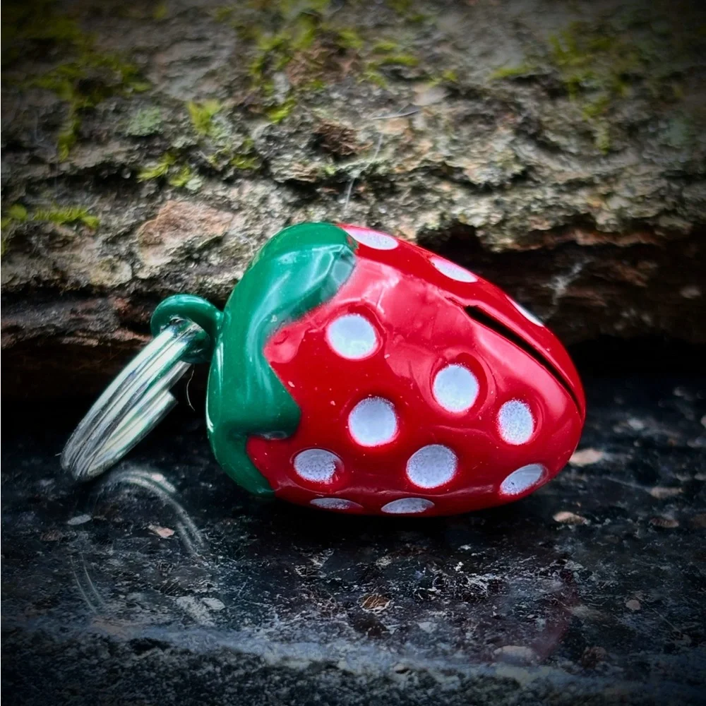 Large Strawberry Shaped Pet Bell, Cat Bell, Puppy Bell, Loud Cat Bell, Gift Idea